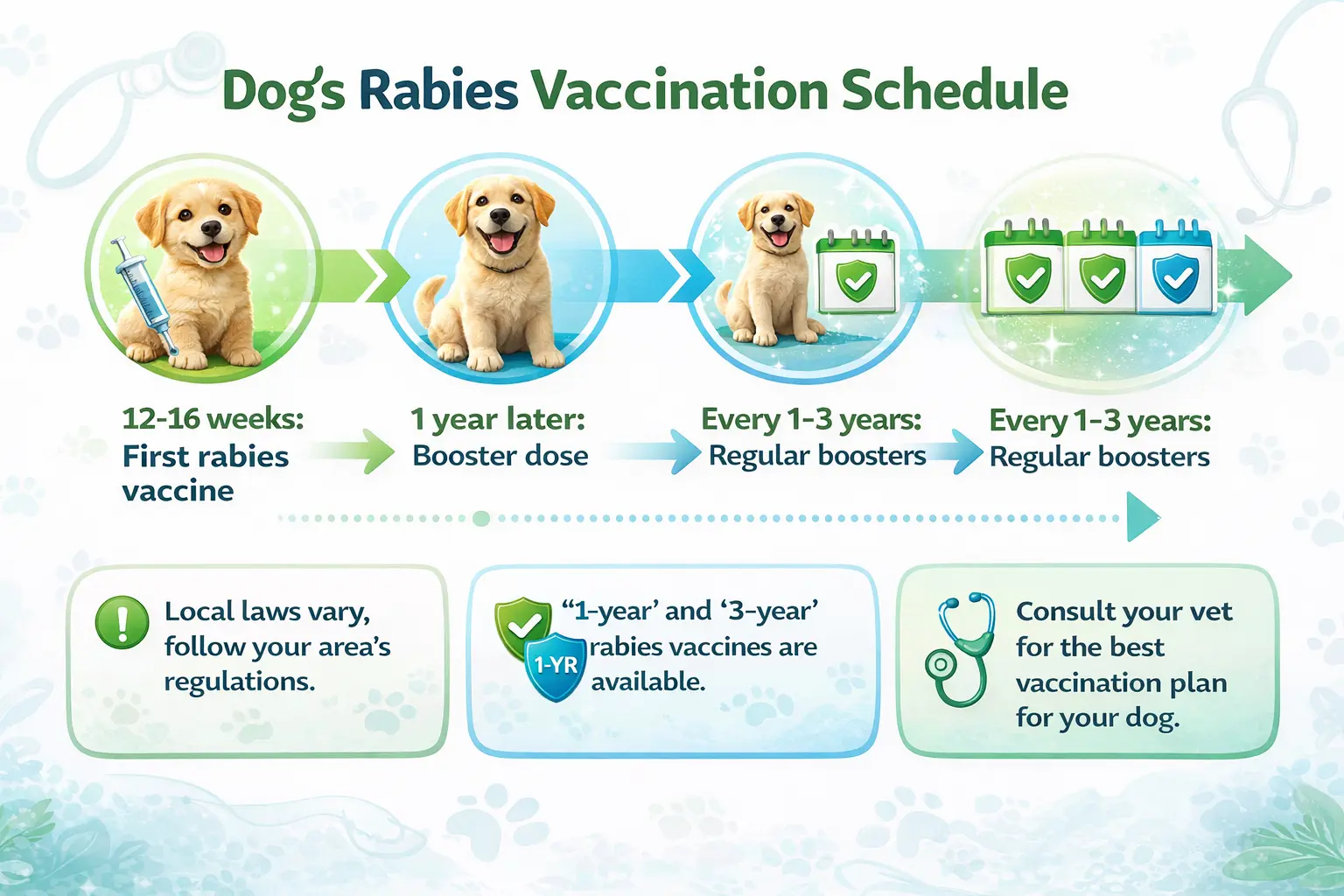Dog rabies vaccination schedule timeline